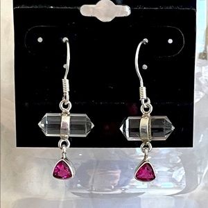 New ⭐️ White Topaz Sterling Silver Earrings